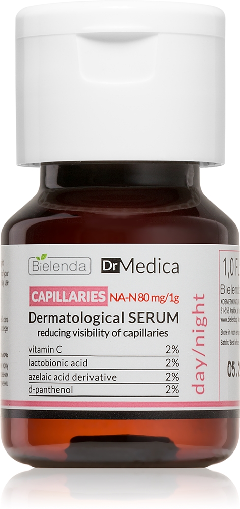 

Укрепляющая сыворотка Dr. Medica Capillaries для поврежденных капилляров и кожи, склонной к покраснениям Bielenda, 30 мл