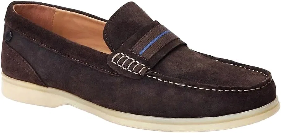 Лоферы замшевые Drum Suede Loafers, Burnt Brown Base London