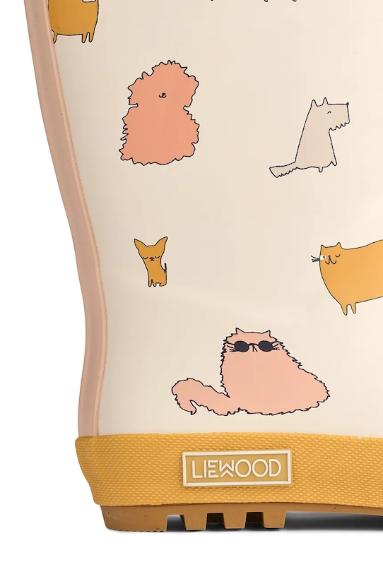 Детские резиновые сапоги Liewood Mason Thermo Rainboot, бежевый — фото 3