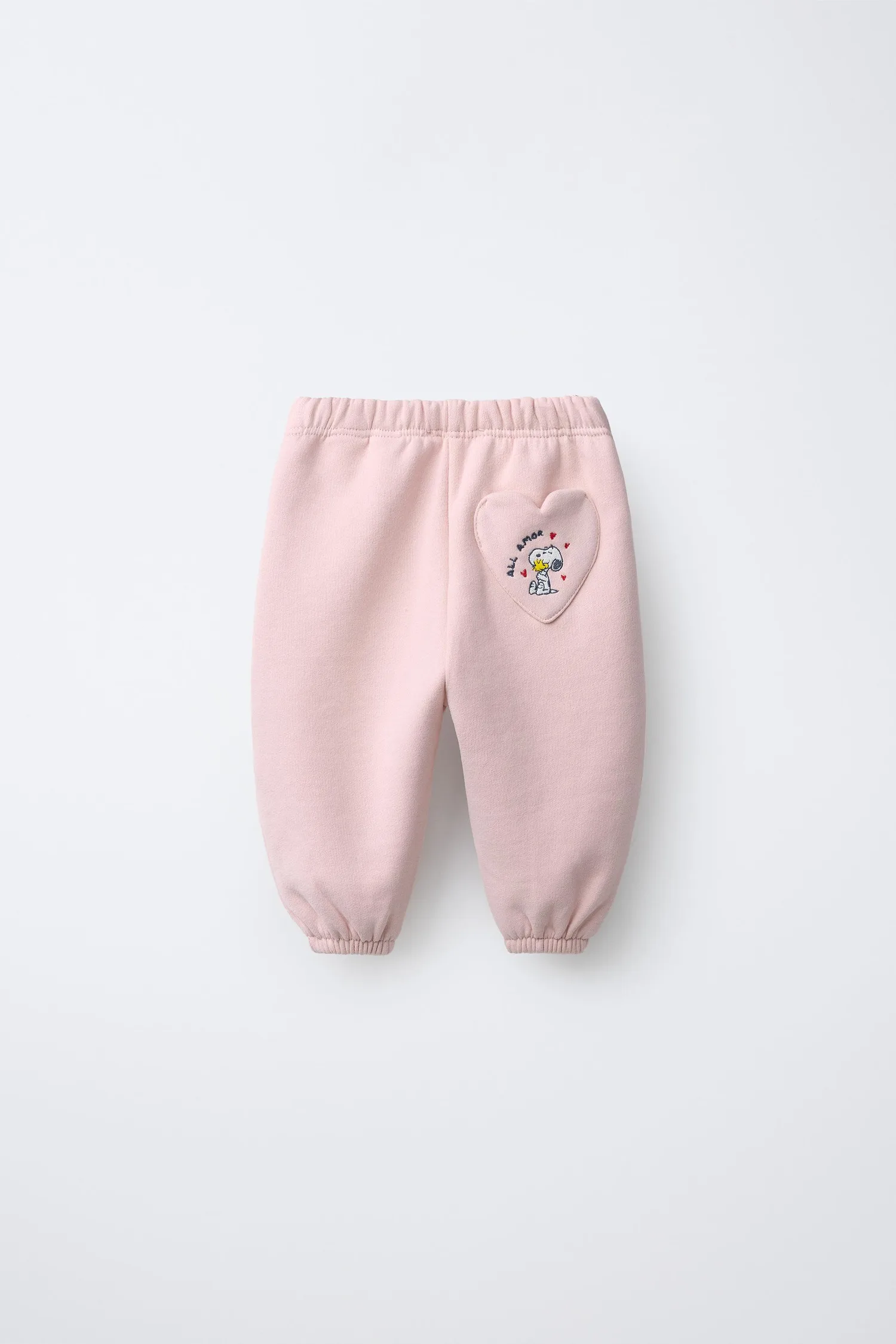 Плюшевые спортивные штаны snoopy peanuts Zara, розовый — фото 2