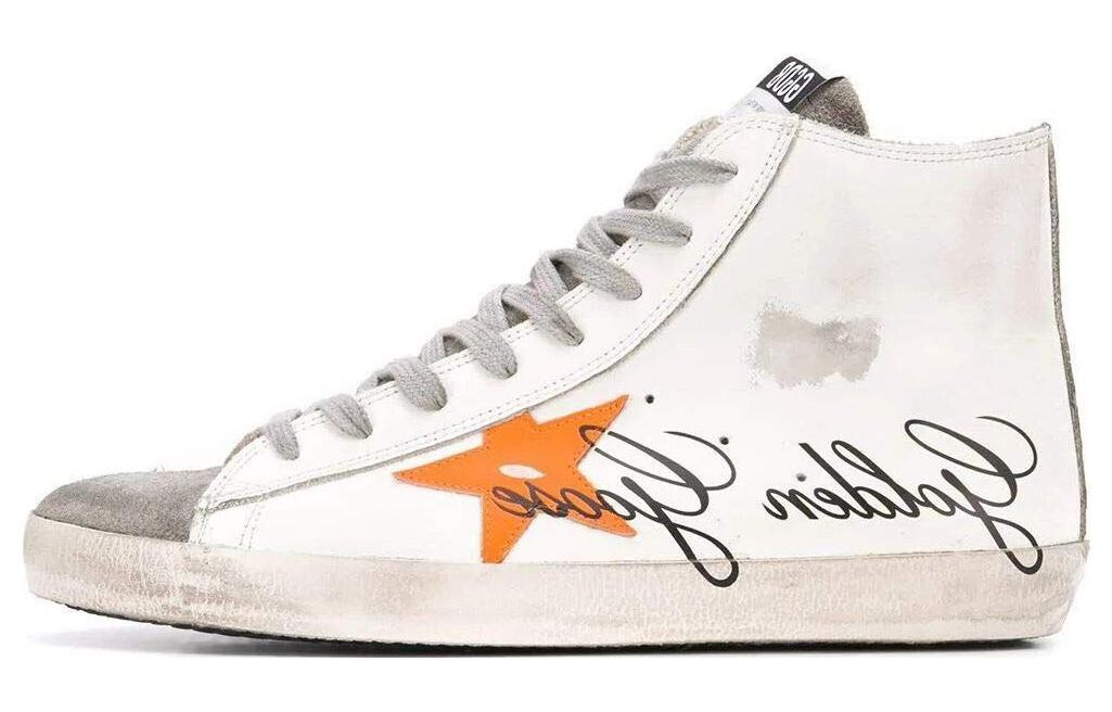 

Кроссовки Golden Goose Skateboarding Shoes Men High-top White, белый