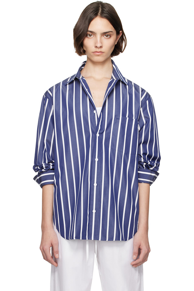 

Классическая рубашка в полоску Matteau, цвет marine stripe