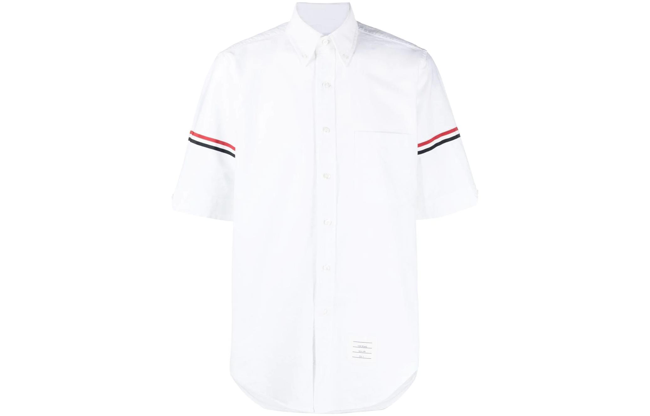 

Рубашка с нарукавной повязкой Grosgrain THOM BROWNE, белый