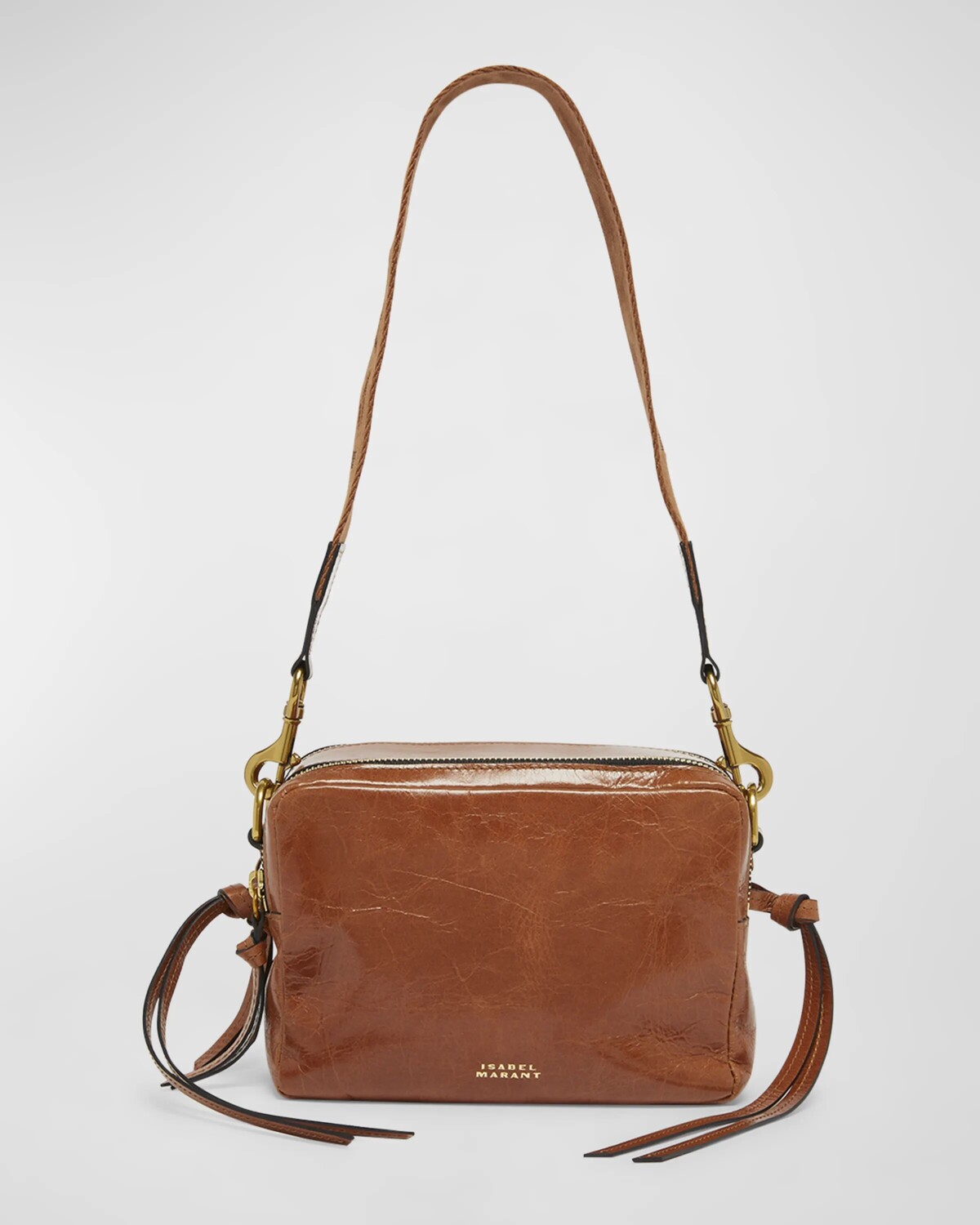 

Кожаная сумка через плечо Wardy Camera Isabel Marant, цвет Cognac