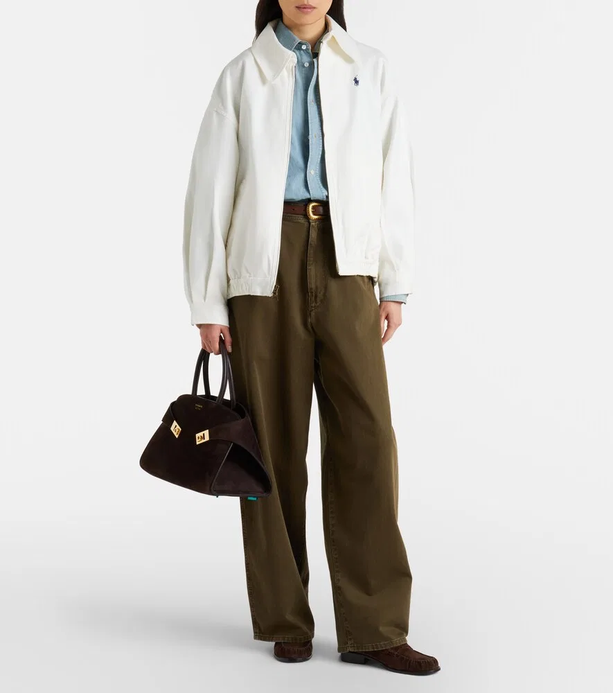 Хлопковый блузон Polo Ralph Lauren, белый — фото 2