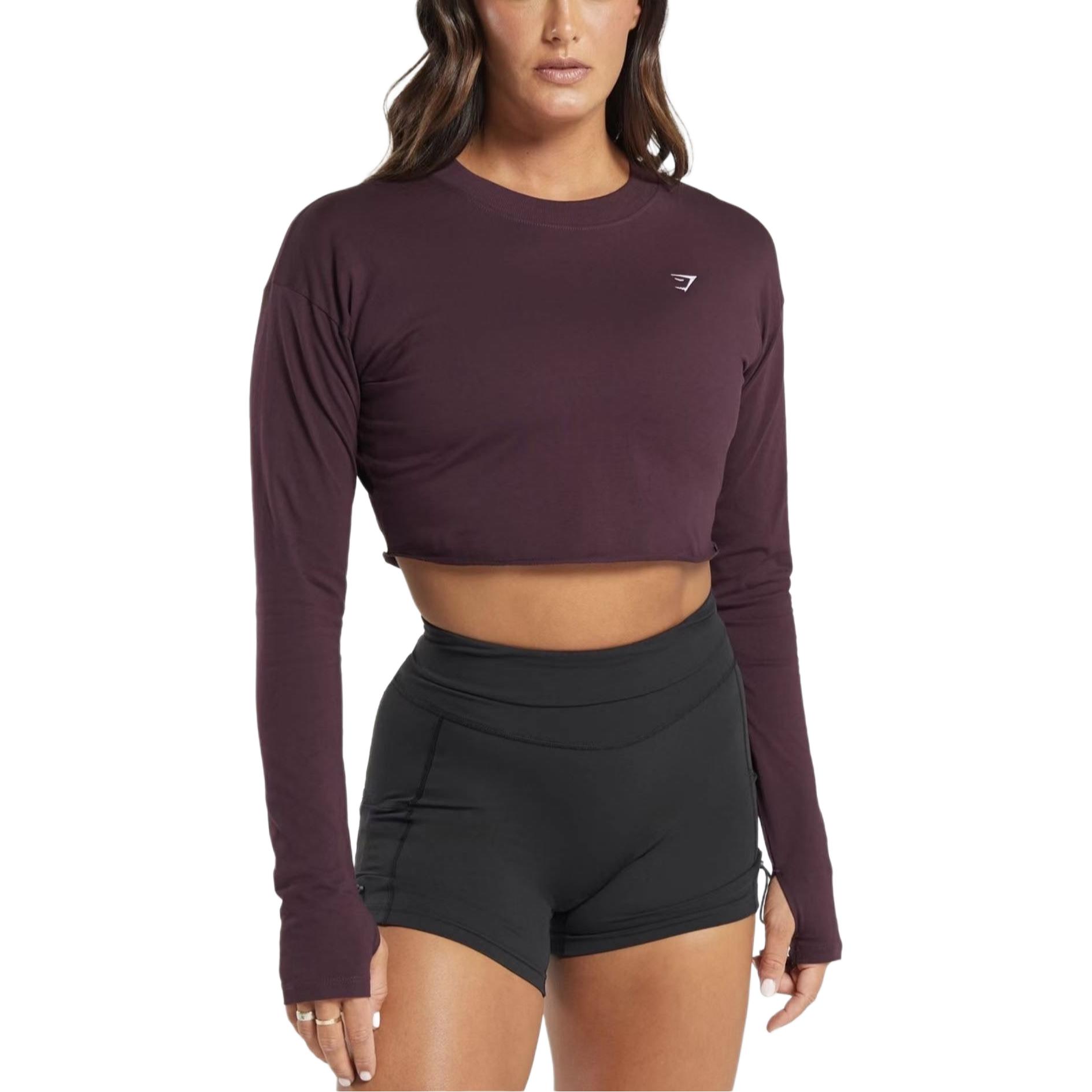 

GYMSHARK Майка-лонгслив для фитнеса женская white