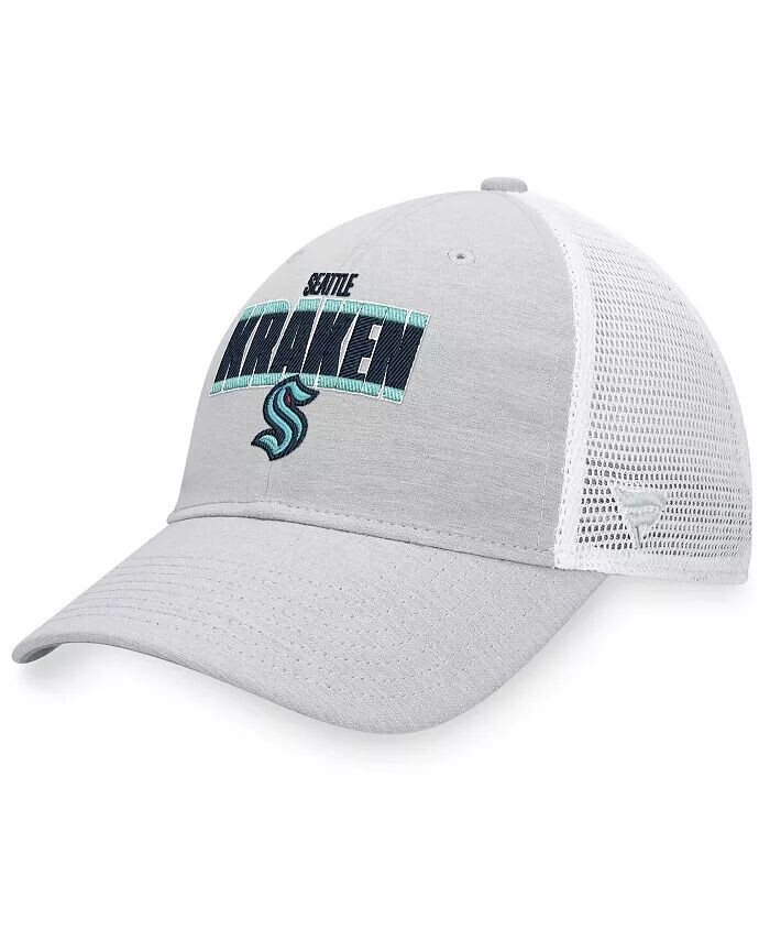 

Мужская кепка Snapback Seattle Kraken Team Trucker серо-серого, белого цвета Fanatics