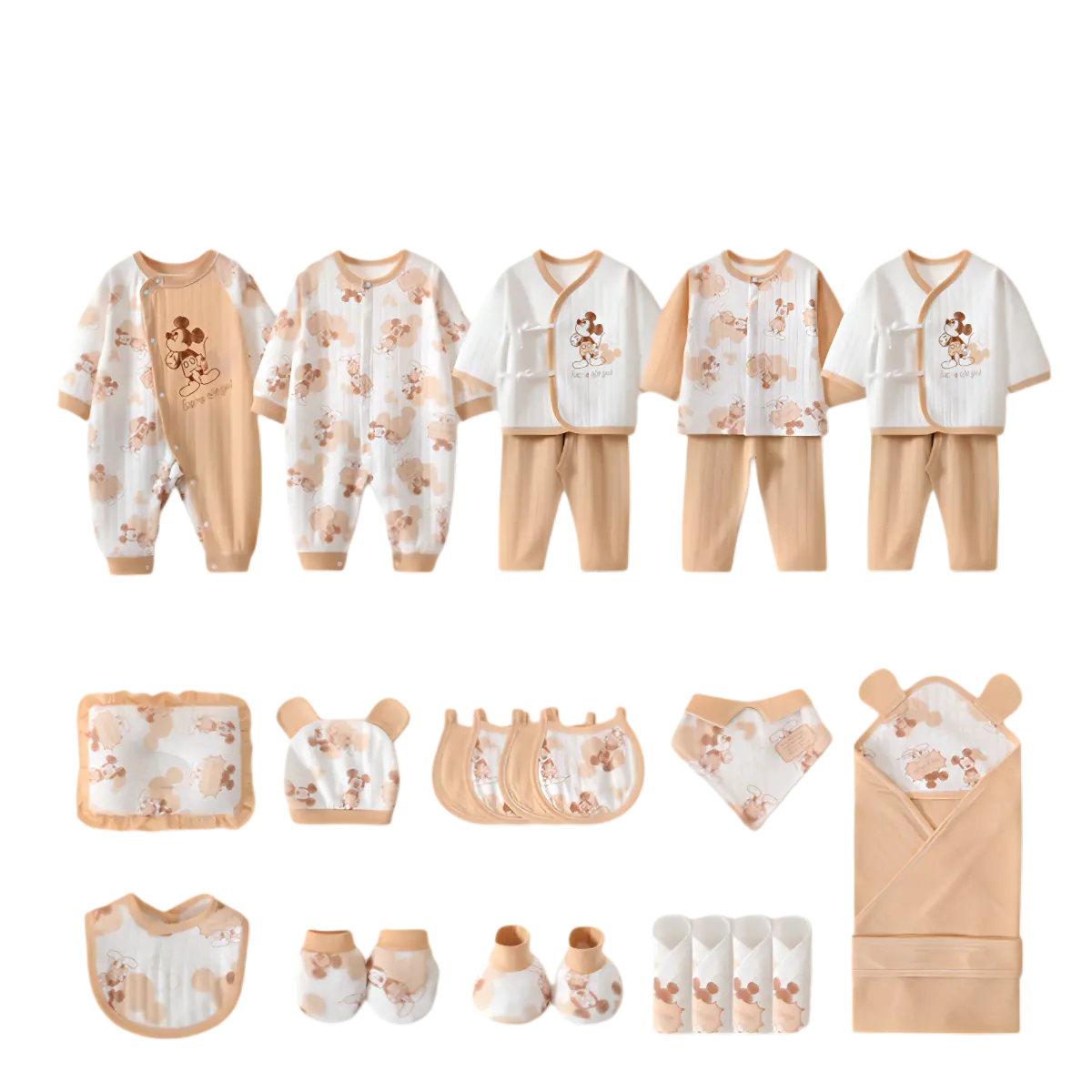 

Подарочная коробка для малышей и детей ясельного возраста Disney, [Suitcase]26 Pcs Set All-Season Coffee