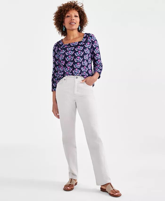 

Джинсы Petite High Rise Natural Straight-Leg Style & Co, синий