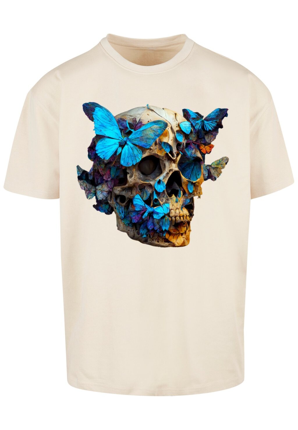 

Футболка с принтом SKULL OVERSIZE TEE F4NT4STIC, песочный