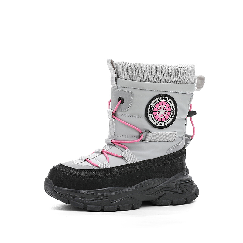 Детские зимние сапоги Kids Jeep, waterdrop серый[fleece-lined thermal-warm and lock-in heat] — фото 3
