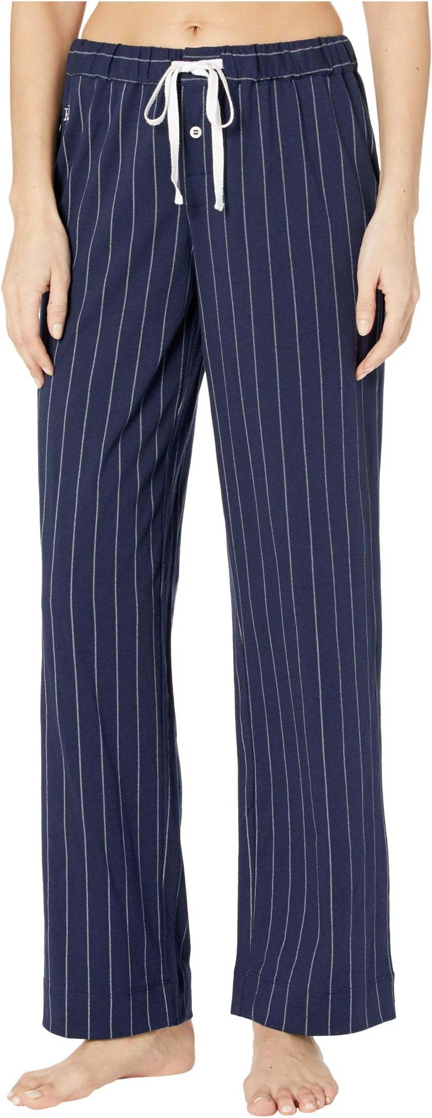 

Отдельные длинные брюки из хлопка и полиэстера из джерси LAUREN Ralph Lauren, цвет Navy Stripe