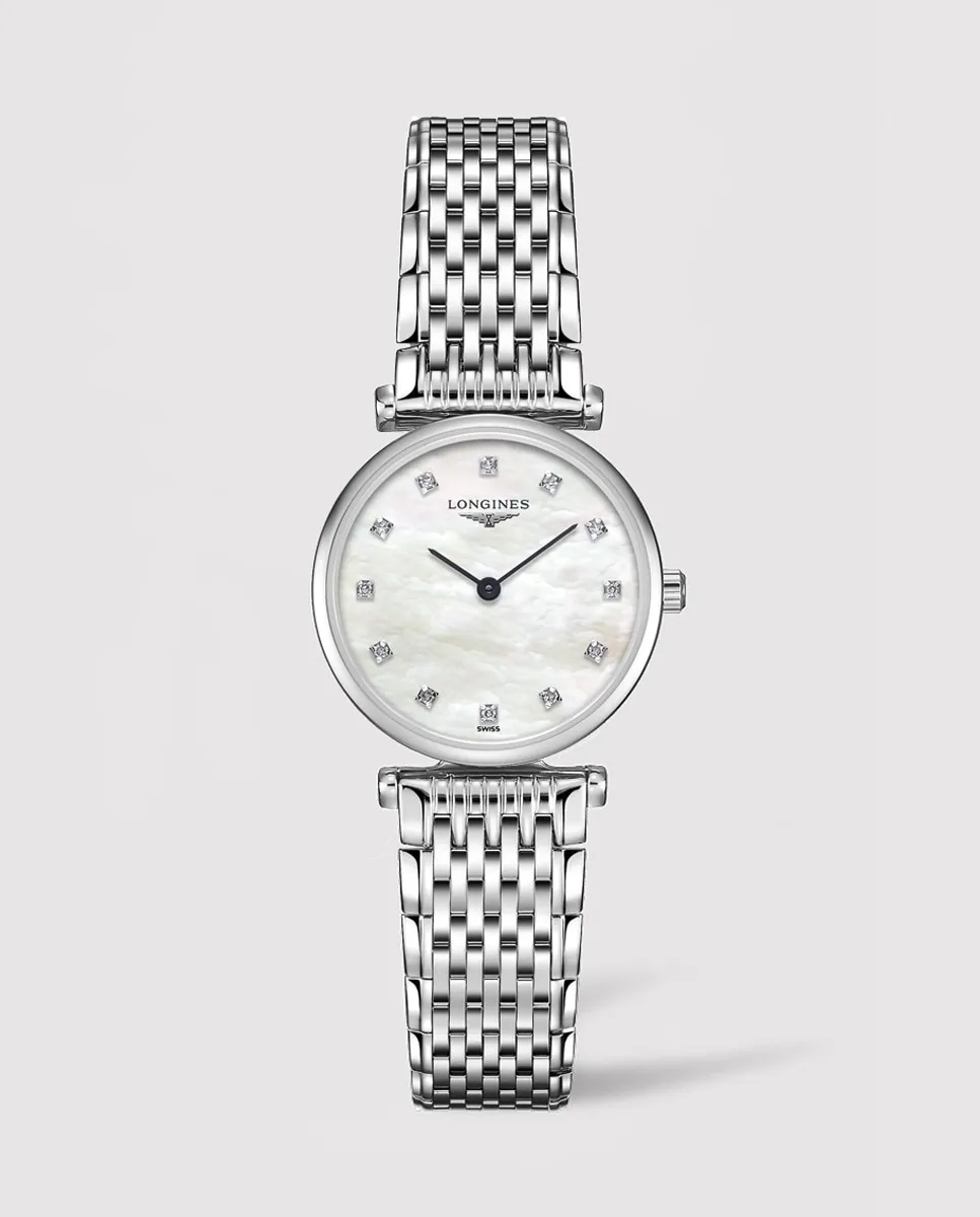

Женские часы Longines L42094876 La Grande Classique из стали с бриллиантами, серебряный