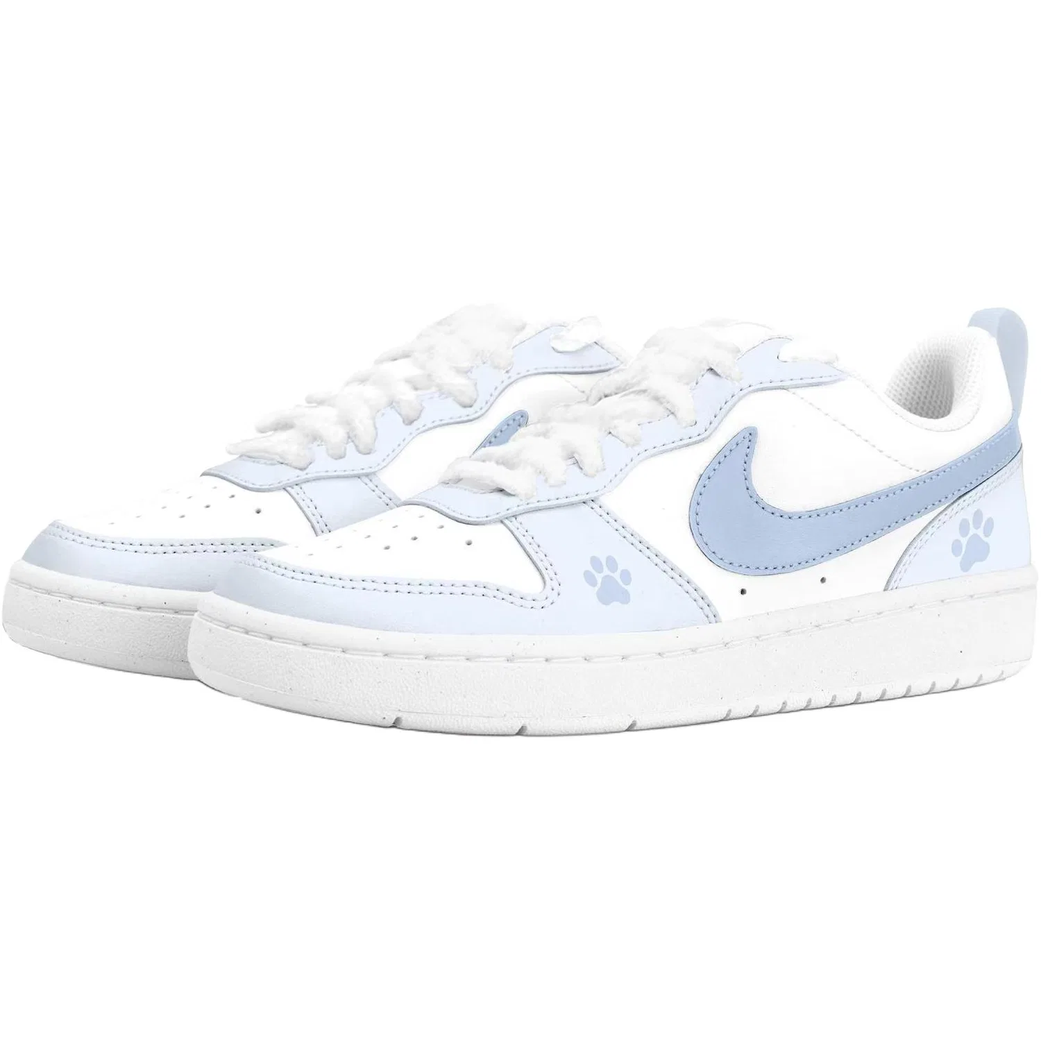 Кроссовки детские Nike Court Borough Blue Seal Low Top синие — фото 4