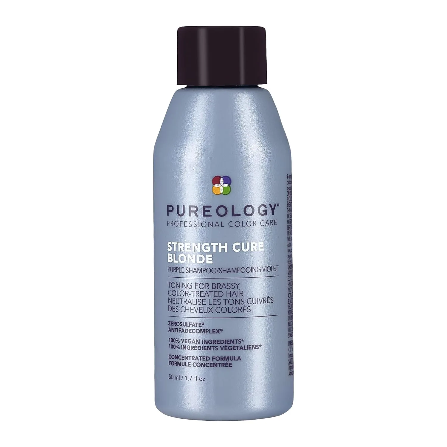 Pureology Strength Cure Blonde Purple Shampoo для блонда и осветленных волос, нейтрализует желтизну, сульфат-фри и веган 50 мл (.), Purple