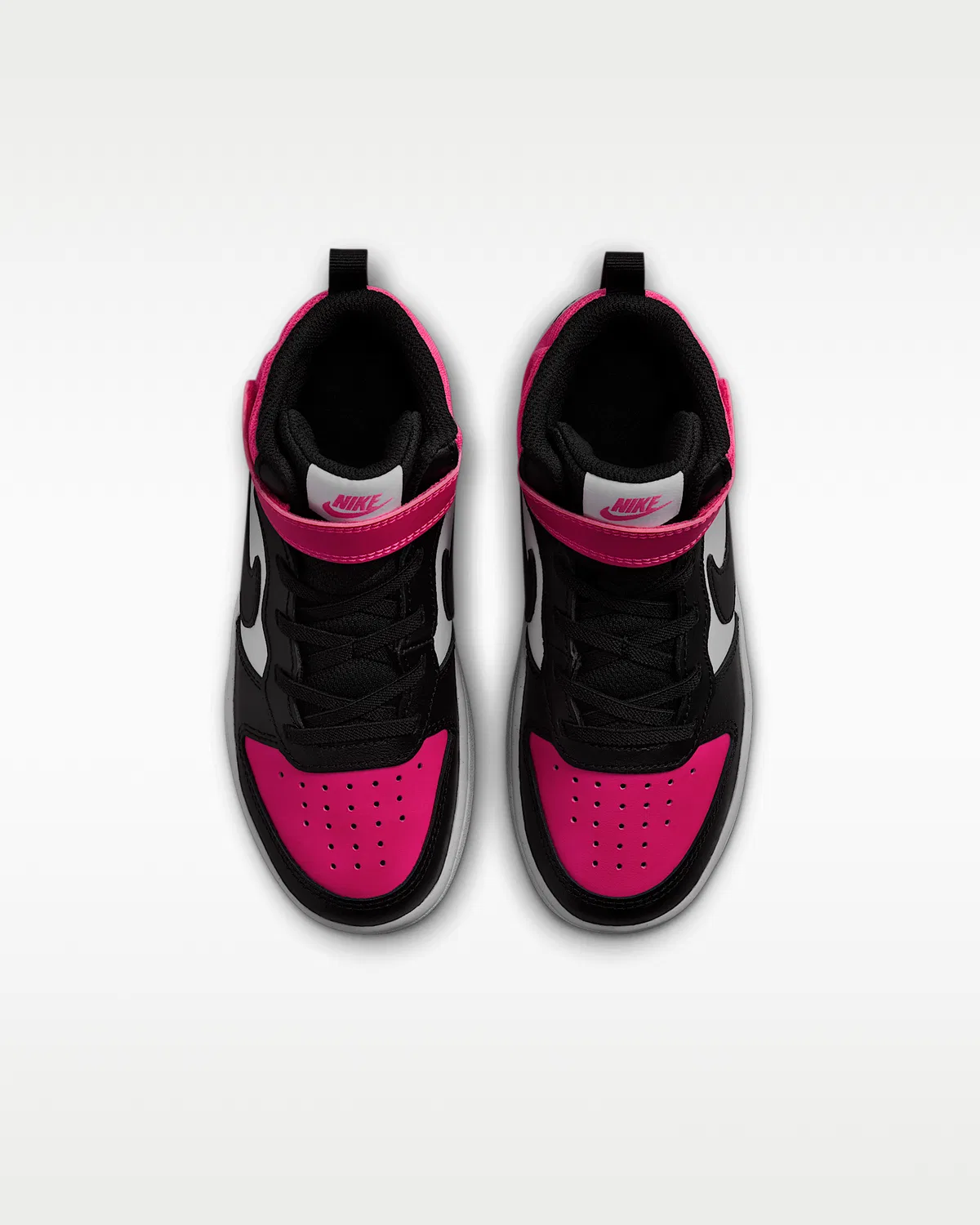 Кроссовки Nike Court Borough Mid 2 для малышей, White/Fierce Pink/Black — фото 4