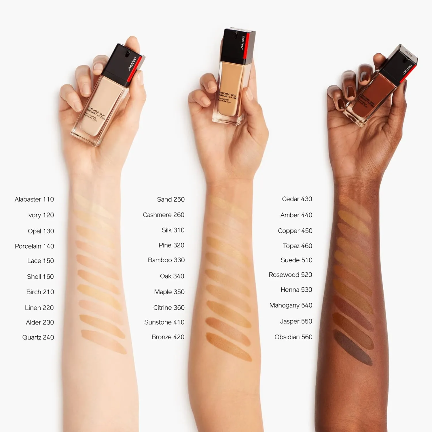 Shiseido Synchro Skin Radiant Lifting Foundation SPF 30, 450 Copper, 30 мл, среднее и полное покрытие, 24-часовая гидратация, 450 - Copper — фото 4