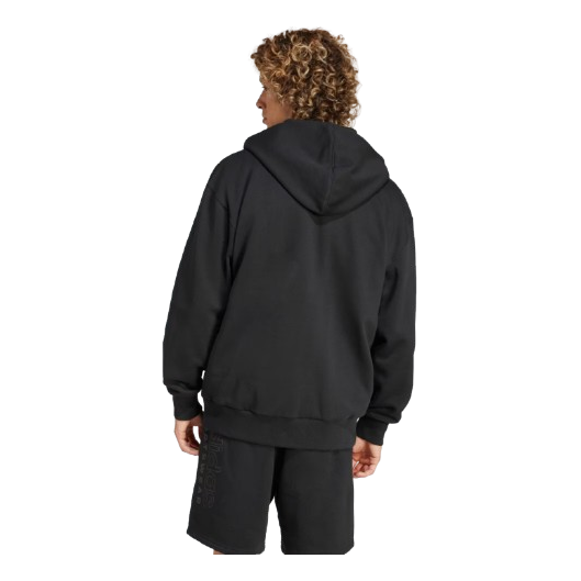 Толстовка Adidas ALL SZN из флиса с полной застежкой-молнией, черная — фото 2