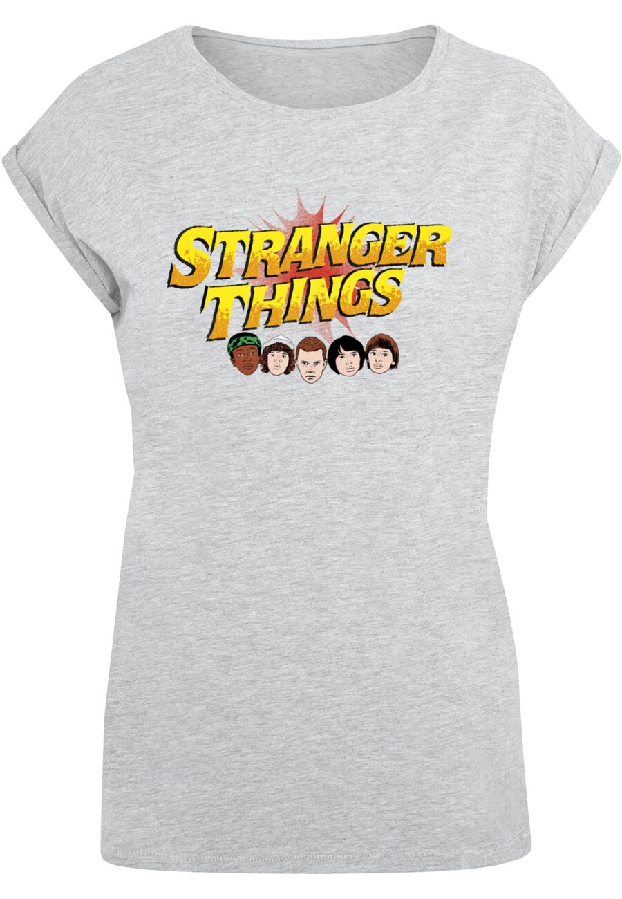 

Рубашка ABSOLUTE CULT Stranger Things - Comic Heads, пятнистый серый