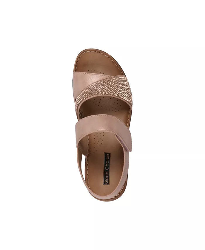 Женские сандалии Lux Embellished на платформе GC Shoes, розовый — фото 4