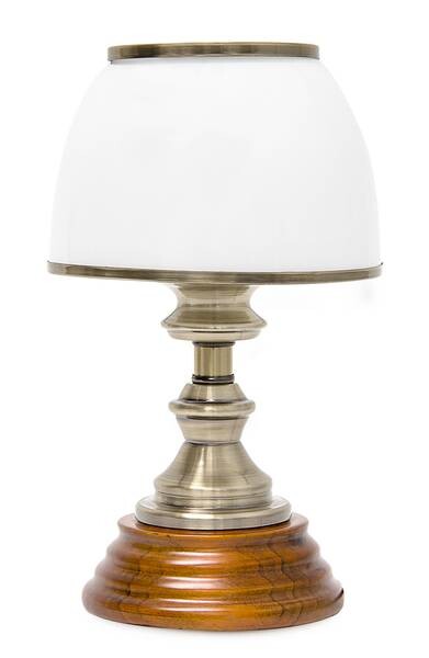 

Настольная лампа Relaxdays Glasschirm klassisch цвет braun/gold/weiß