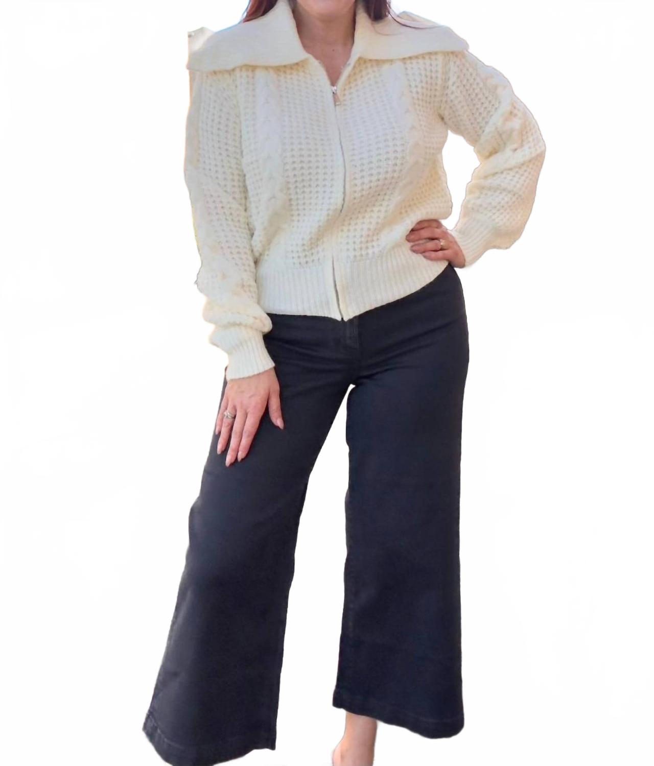 

Нори Хай Райз Уайд Лег джинсы в черном цвете HIDDEN