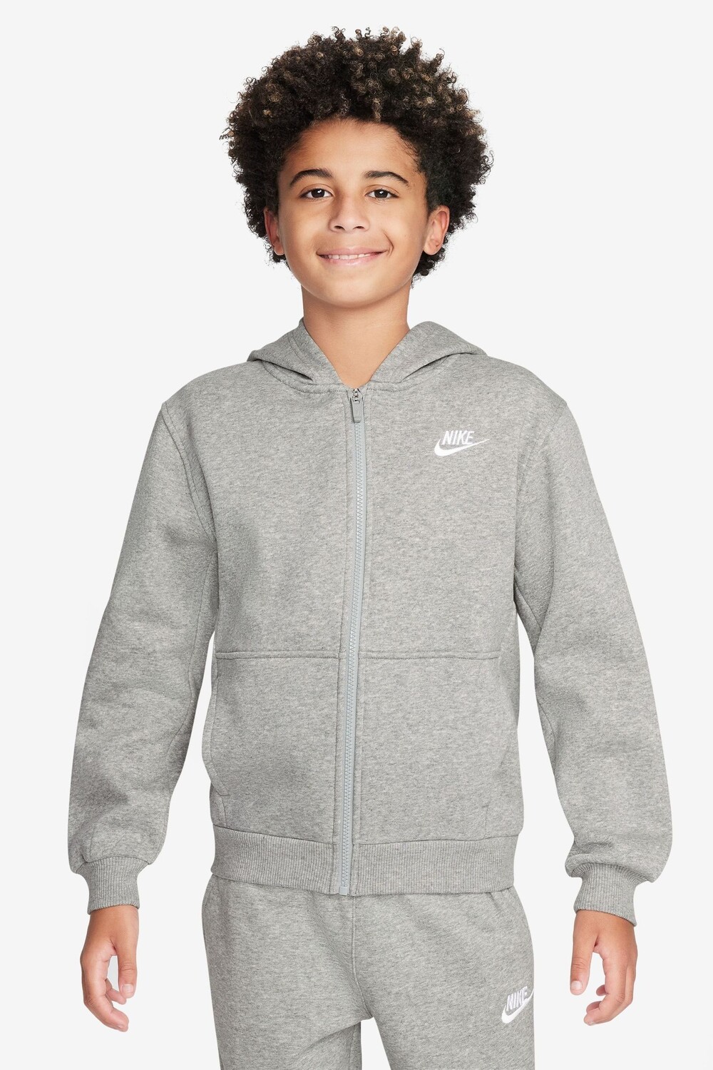 

Толстовка Club на молнии из флиса Nike, серый