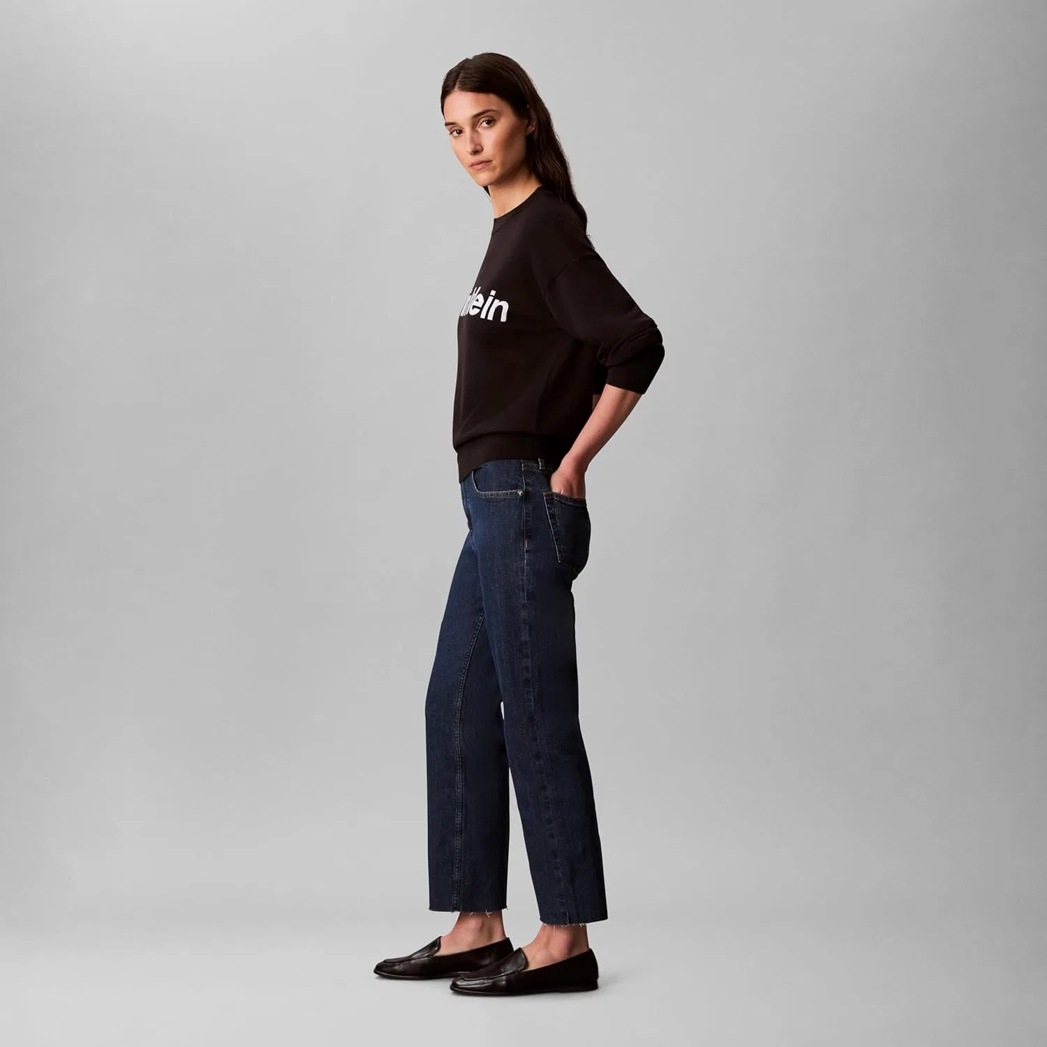 Calvin Klein Женские джинсы прямого кроя с высокой посадкой, Vintage Storm — фото 2