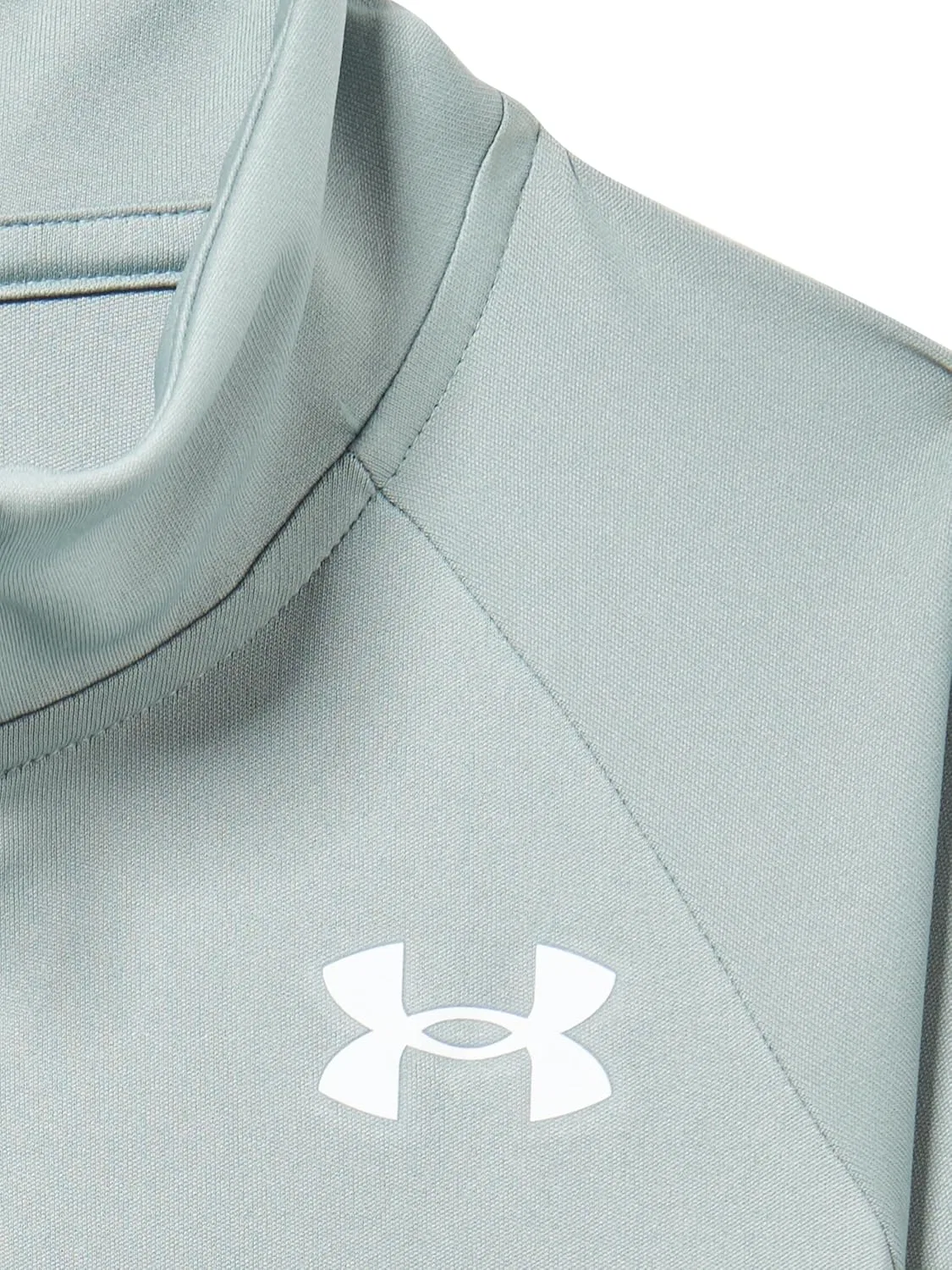 Детская толстовка с половинной молнией Under Armour, Silica Green / Metallic Silver — фото 3