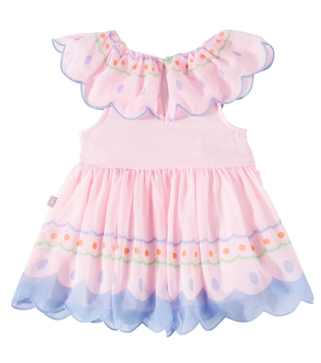 

Детское платье с оборками и принтом Stella McCartney Kids, розовый