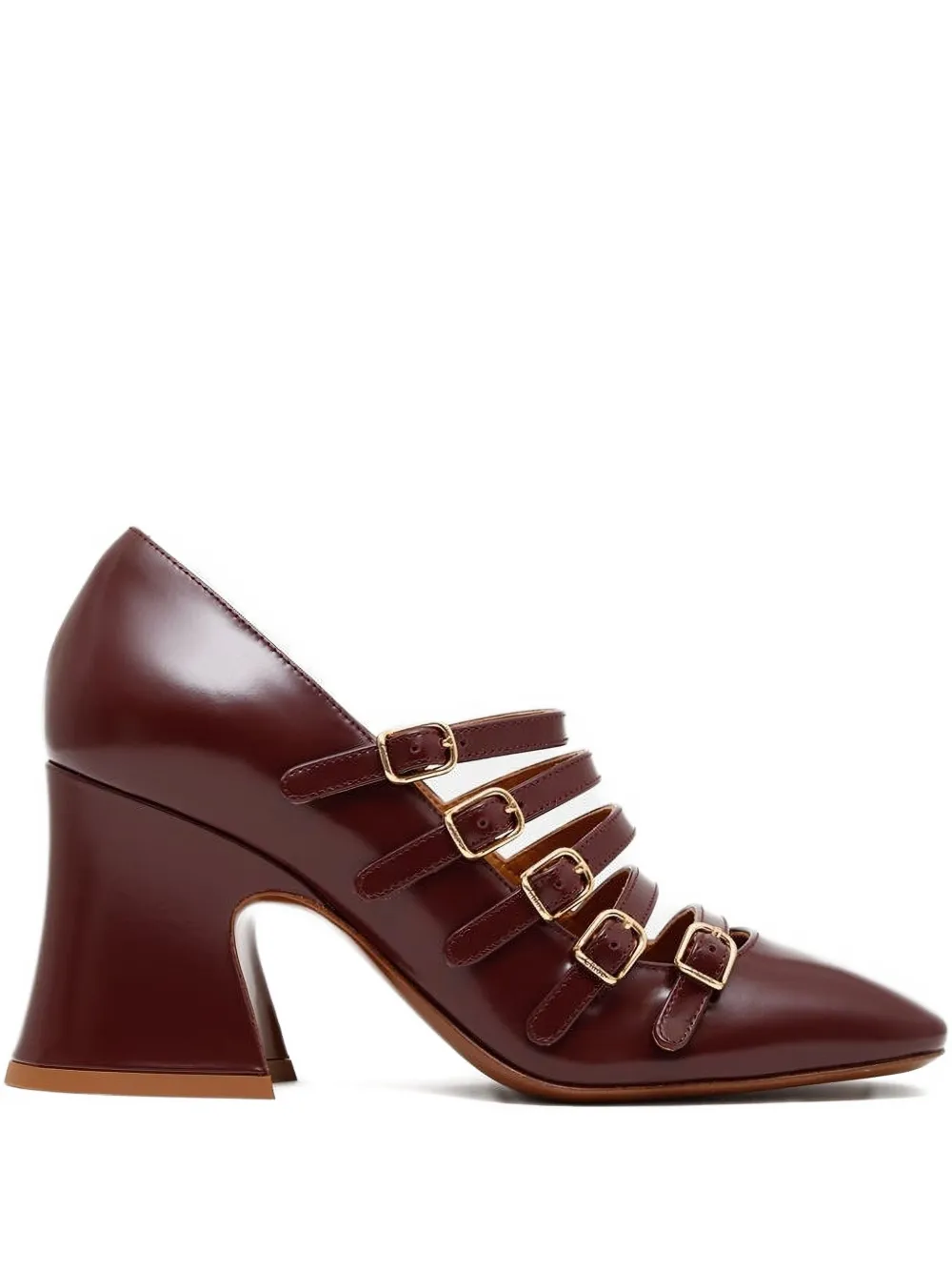 Туфли Janis 80 с пряжками CHLOÉ, красный