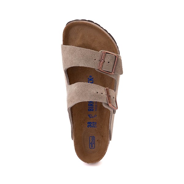 Сандалии Mens Birkenstock Arizona Soft Footbed Slide Sandal, серо-коричневый — фото 2