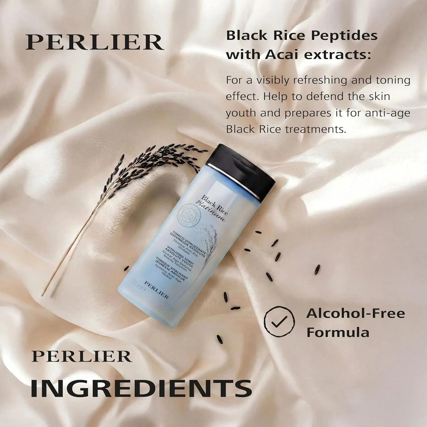 Тоник Perlier — Black Rice Platinum, 200 мл — фото 4