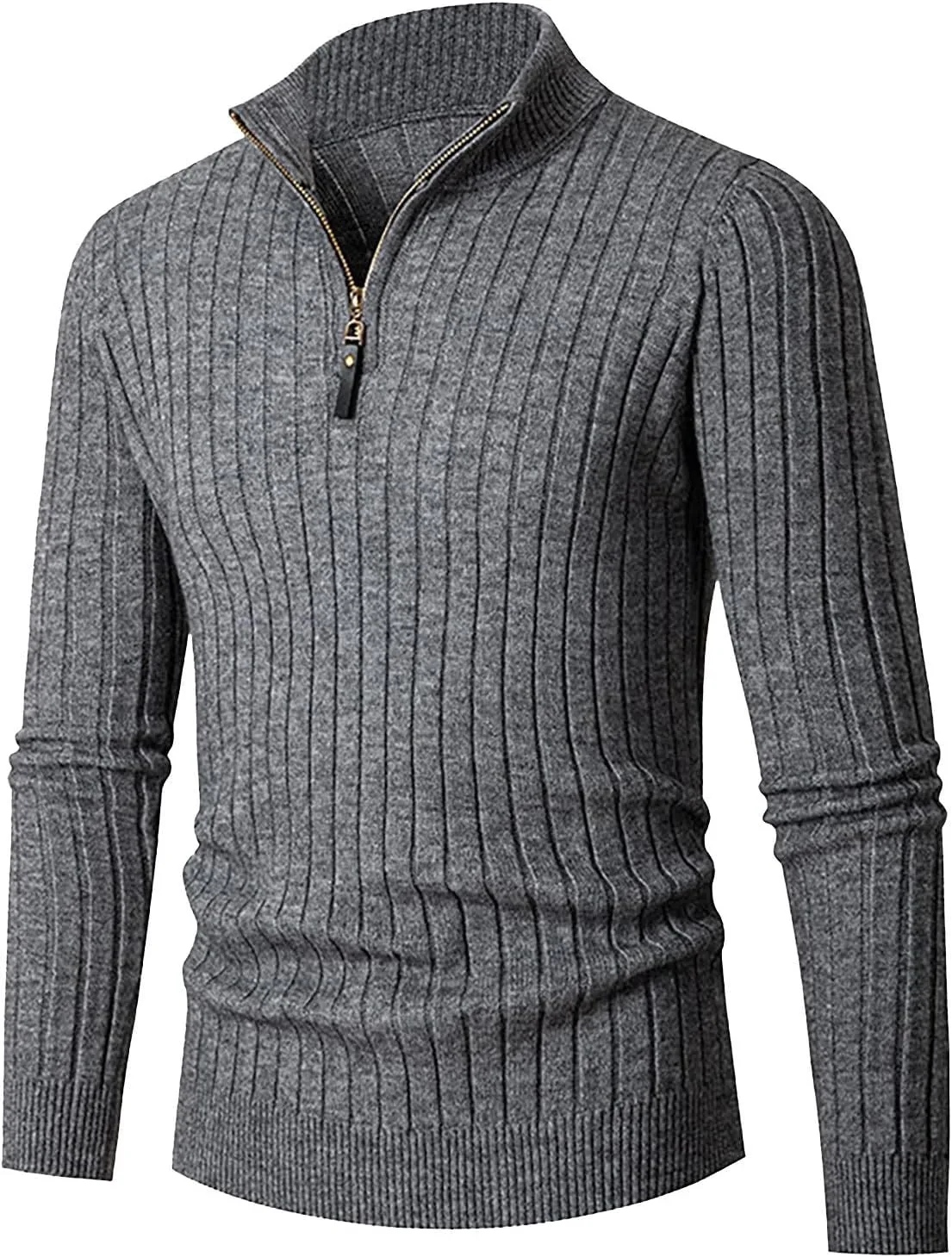 

Akklian мужской повседневный свитер 1/4 Zip Up Slim Fit с длинным рукавом