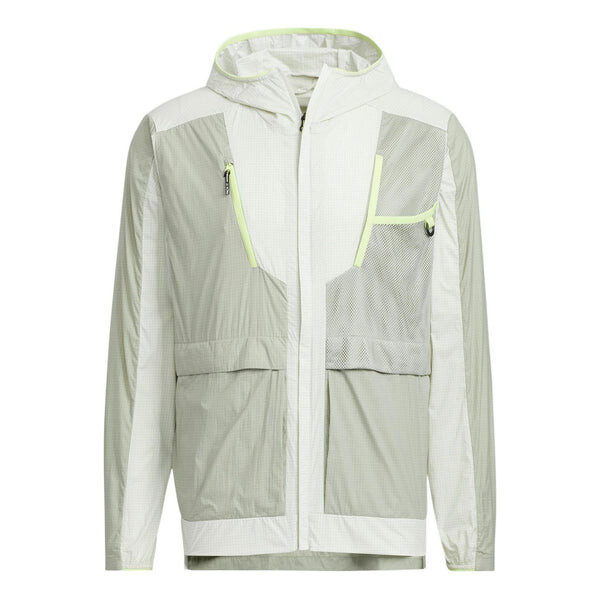 

Куртка adidas TERREX U VOYG LIGHT WB Outdoor Sports Hooded Jacket Couple Style light grey, мультиколор