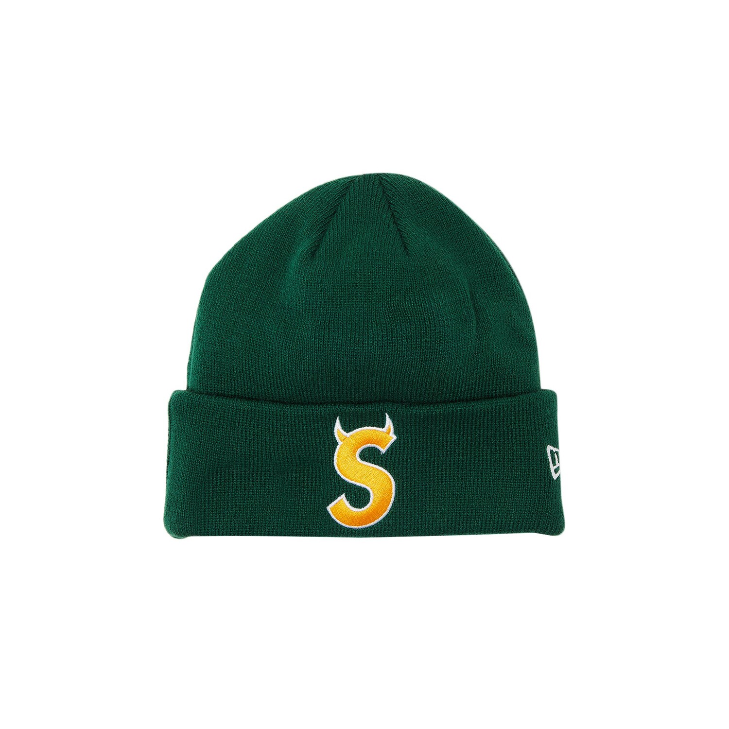 

Шапка-бини Supreme x New Era S с логотипом, темно-зеленая