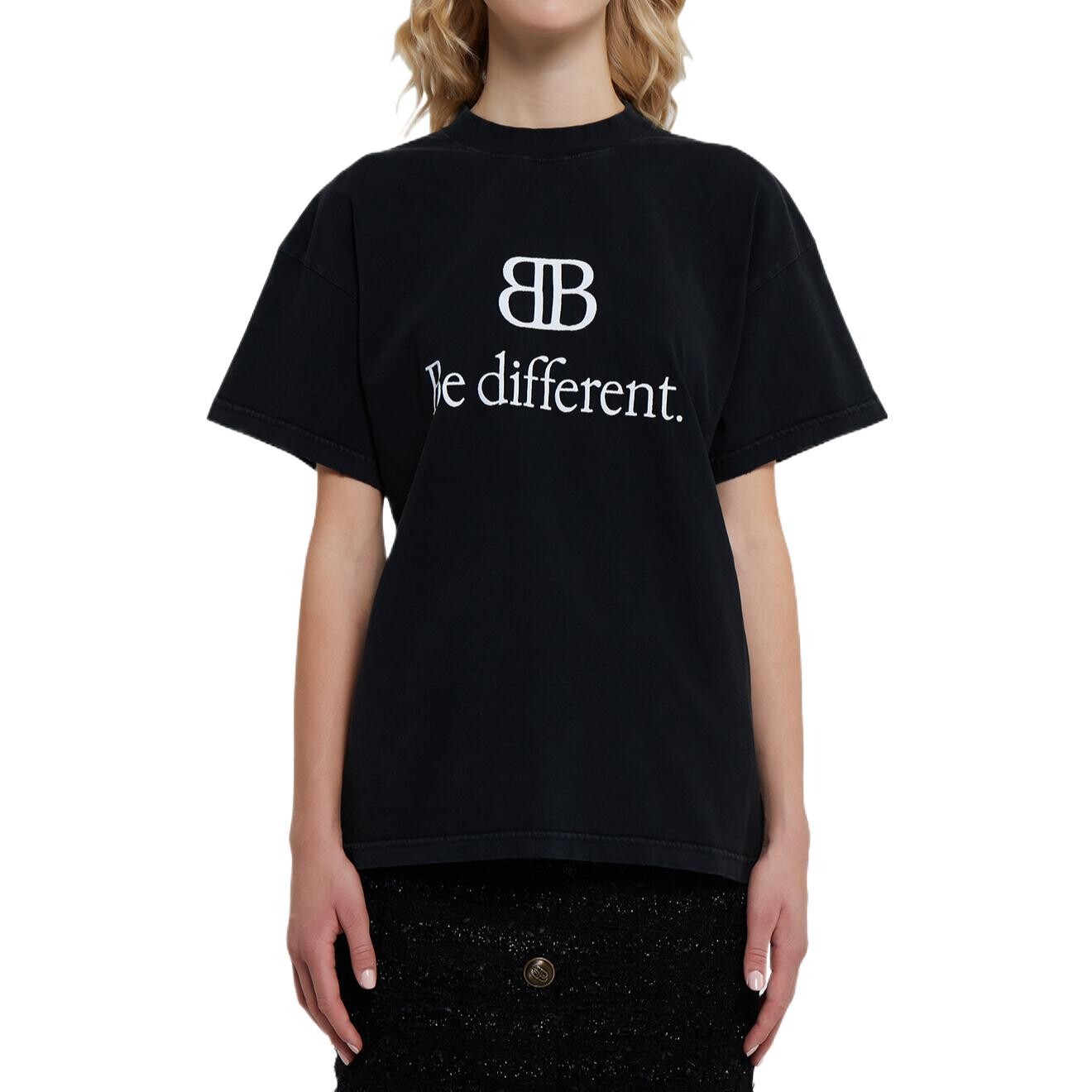 Футболка женская Balenciaga Be Different, черный — фото 2