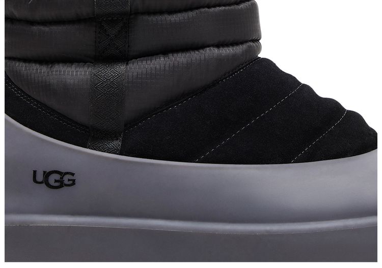 Мужские ботинки UGG Classic Mini комбинированные с резиновой подошвой, черно-серый — фото 2