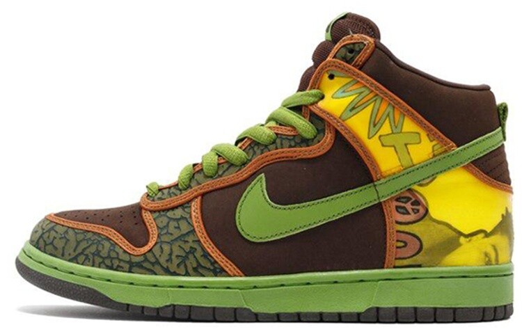 

Кроссовки Nike Sb Dunk High De La Soul 2005, Коричневый, Кроссовки Nike Sb Dunk High De La Soul 2005