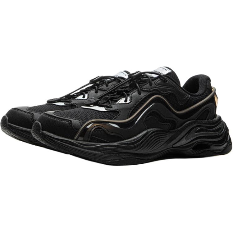 Кроссовки для бега Sports Life Collection с низким верхом, противоскользящие, износостойкие, детские LINING YOUNG, черный — фото 3