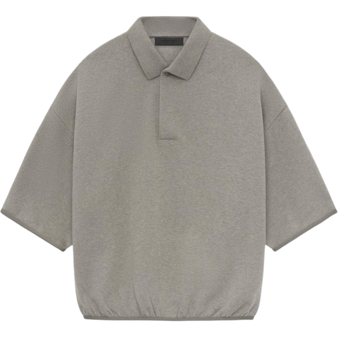Футболка поло с коротким рукавом Fear Of God Essentials, цвет хизер серый — фото 3