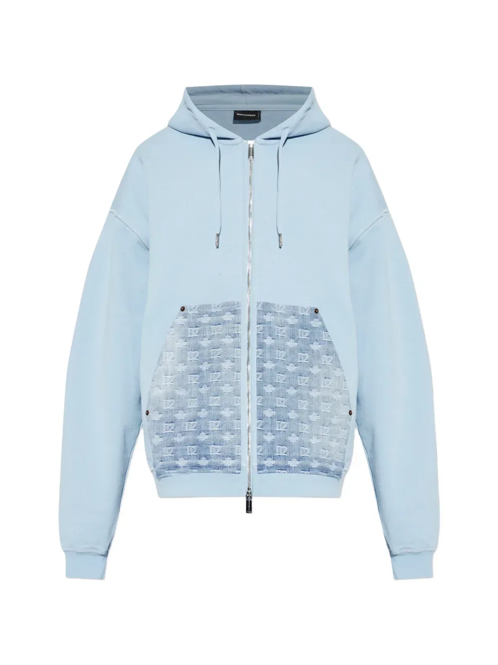 Куртка с капюшоном и узором Dsquared2, синий