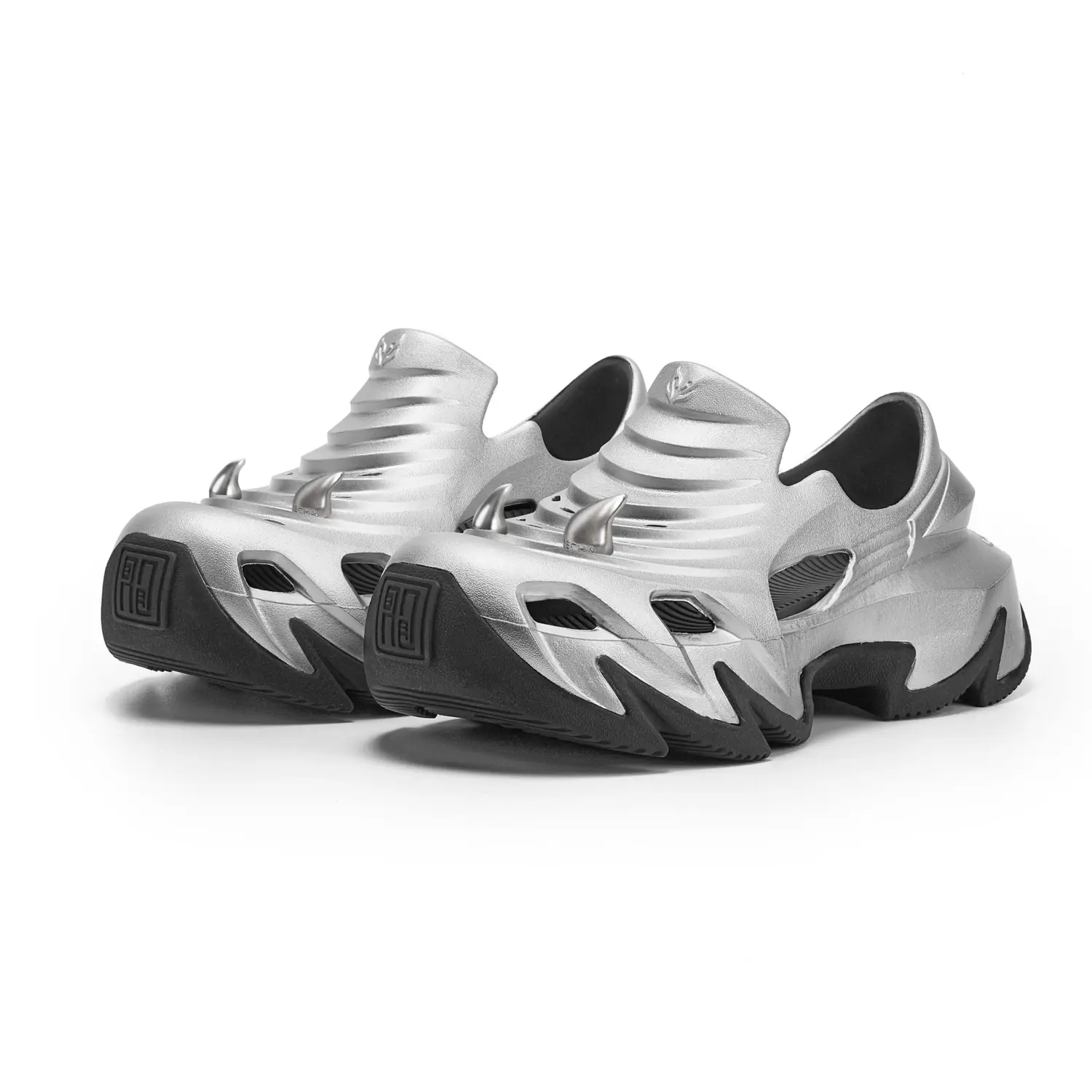 DragonSpike Clog 5cm Унисекс Титановый Серебристый Металл Улучшенные Аксессуары OGR — фото 4