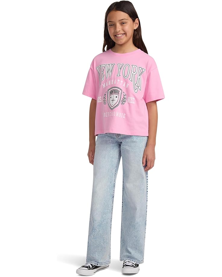 Джинсы abercrombie kids High Rise Wide Leg Jeans, цвет Cumulus — фото 4
