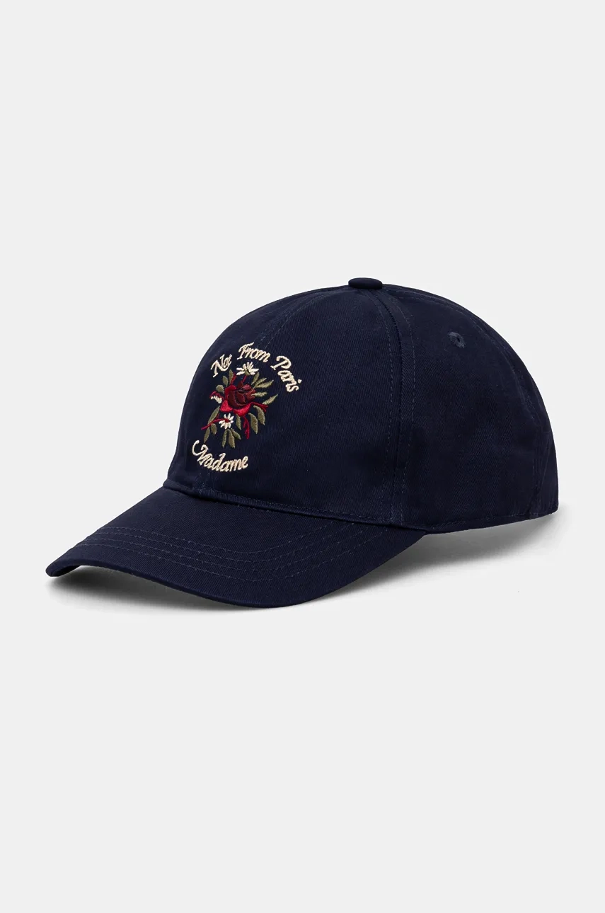 

Хлопковая бейсболка La Casquette Slogan Fleurs Drôle de Monsieur, темно-синий