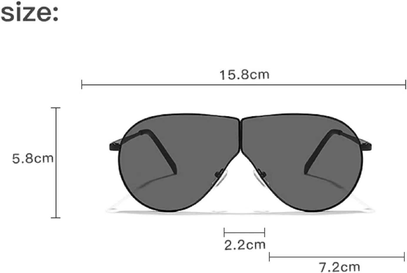 

Модные солнцезащитные очки-пилот большого размера для женщин и мужчин, ретро-очки в металлической оправе, цельные солнцезащитные очки в винтажном стиле mincl, Black