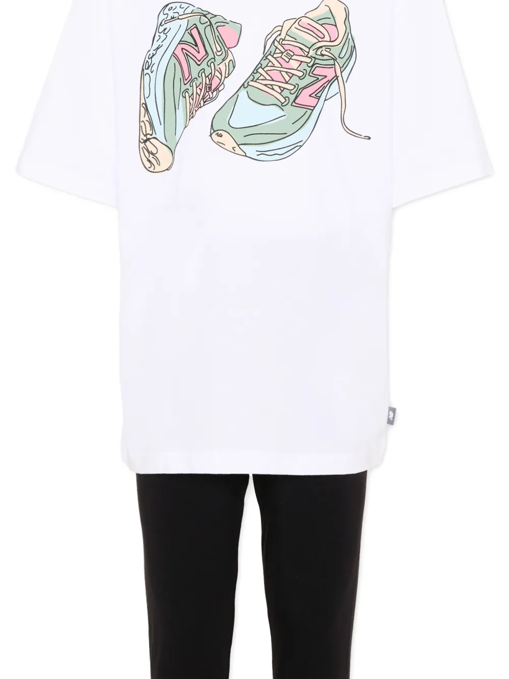 Спортивный костюм с принтом кроссовок New Balance Kids, белый — фото 4