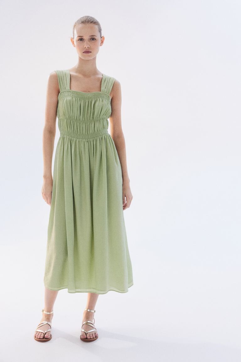 

Присборенное платье H&M, зеленый