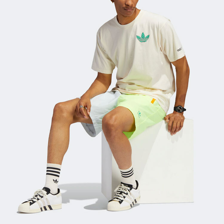 Футболка с трилистником унисекс кремового цвета Adidas Originals, кремовый — фото 2