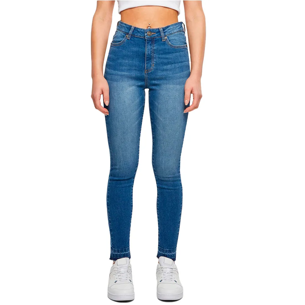 

Джинсы Urban Classics Skinny Open Hem high waist, синий